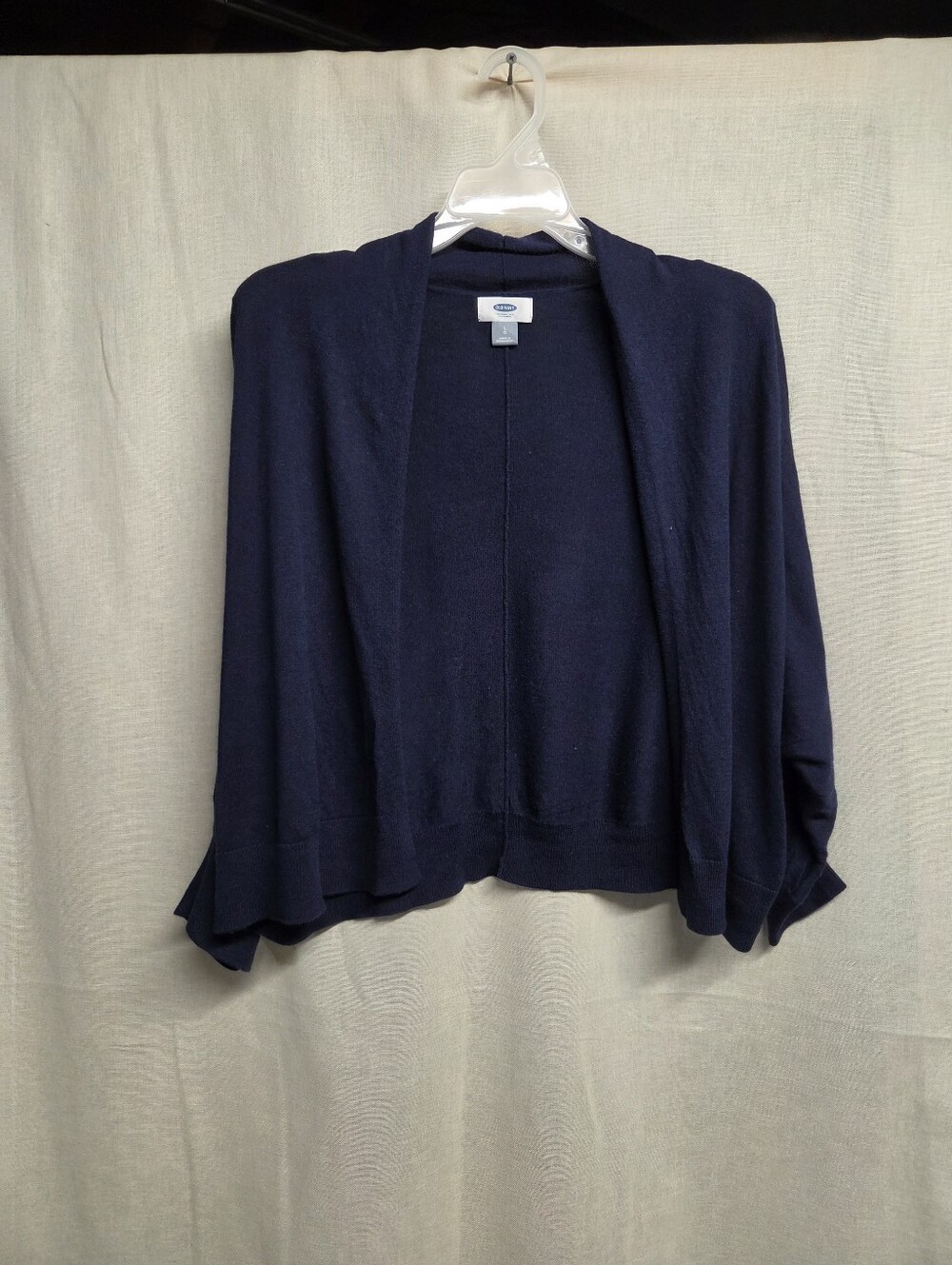 Navy Open-Front Women's Cardigan Sweater